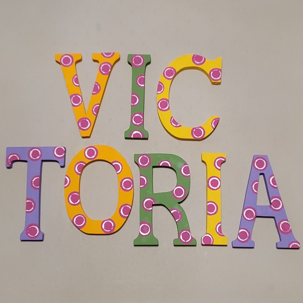 ✨️4/$25! Hand Painted Wooden Letters
